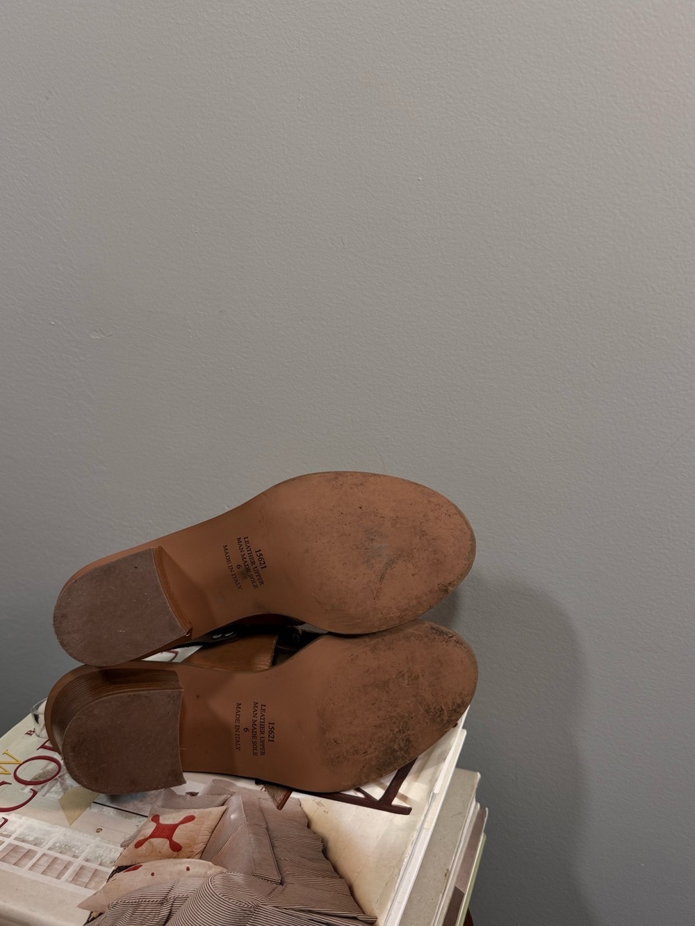 Tan Leather Open-Toe Block Heel Sandals - Stylish Slingback - Picture 12 of 16